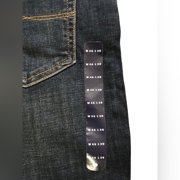 DXL men’s apparel athletic taper coolmax dark wash jeans 46x30 - Picture 4 of 5